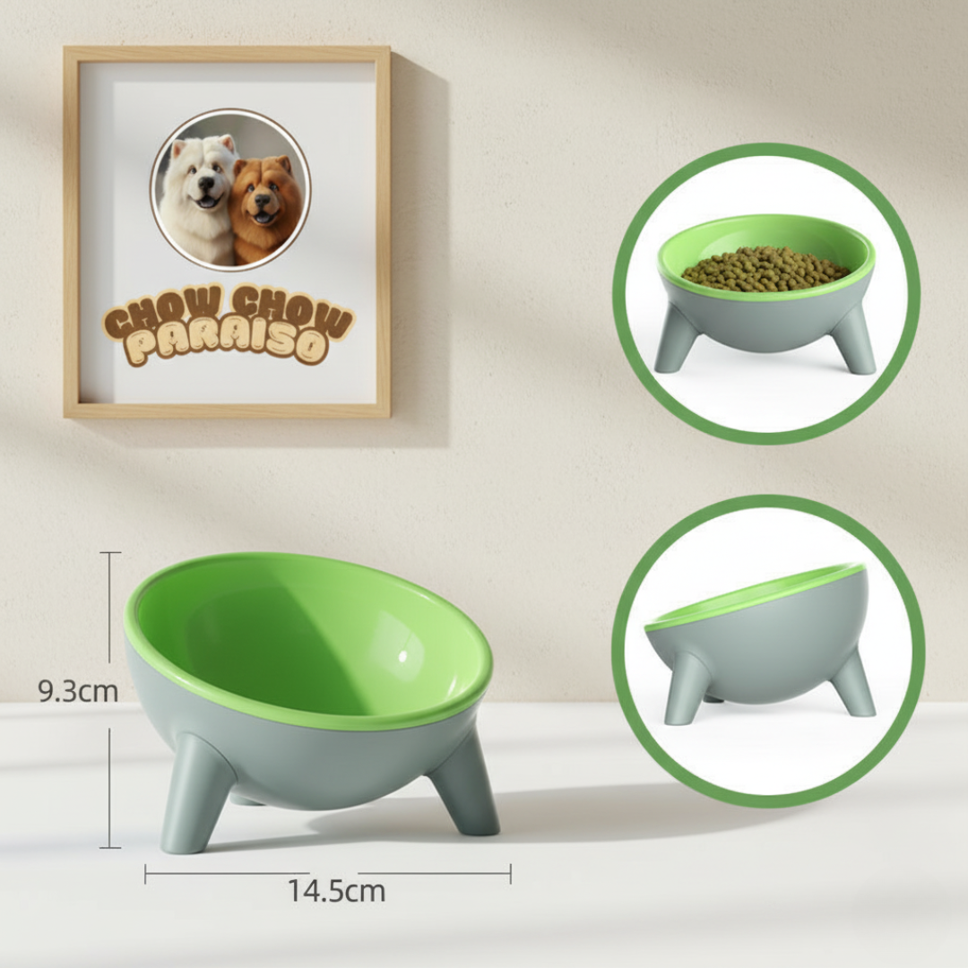 CIO1-Comedero Elevado para Mascotas 🐾 Diseño Ergonómico y Seguro-Chow-chow-paraíso