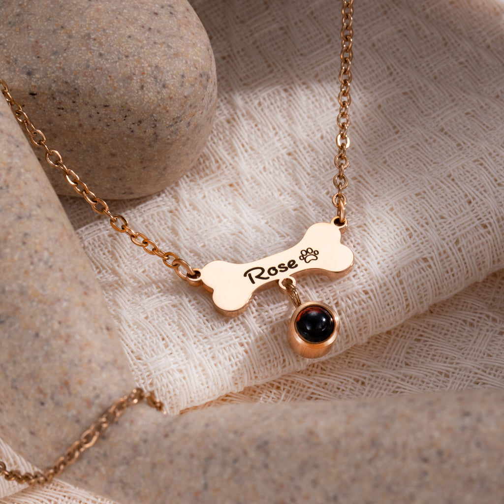 Collar  con Colgante de Hueso Personalizable