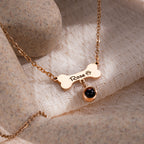 Collar  con Colgante de Hueso Personalizable