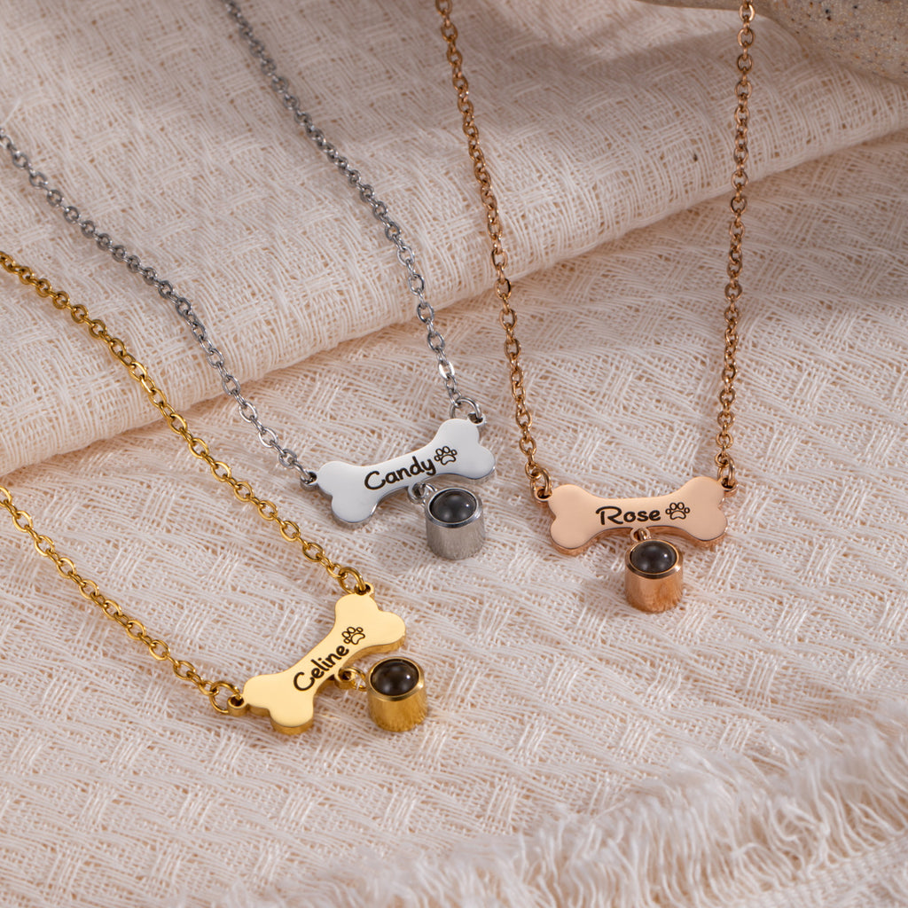 Collar  con Colgante de Hueso Personalizable