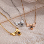 Collar  con Colgante de Hueso Personalizable