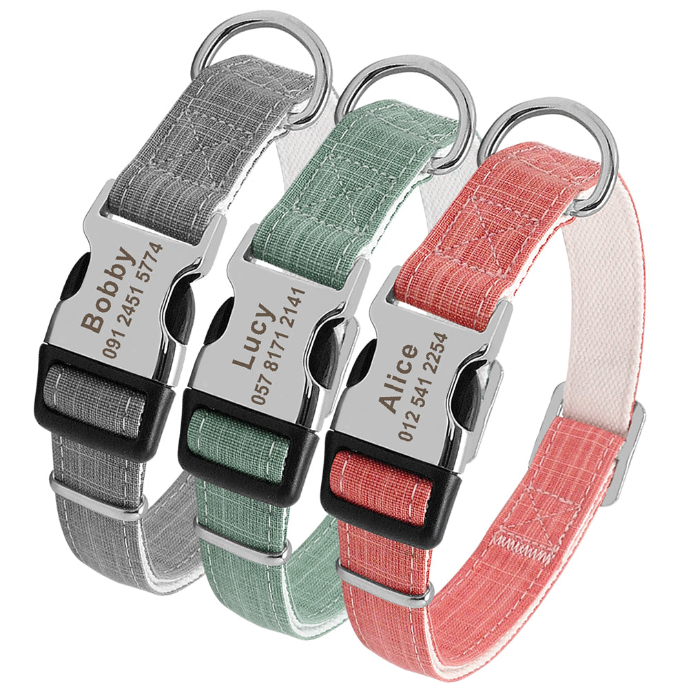 Collar de Nylon "Identidad Segura" Personalizado