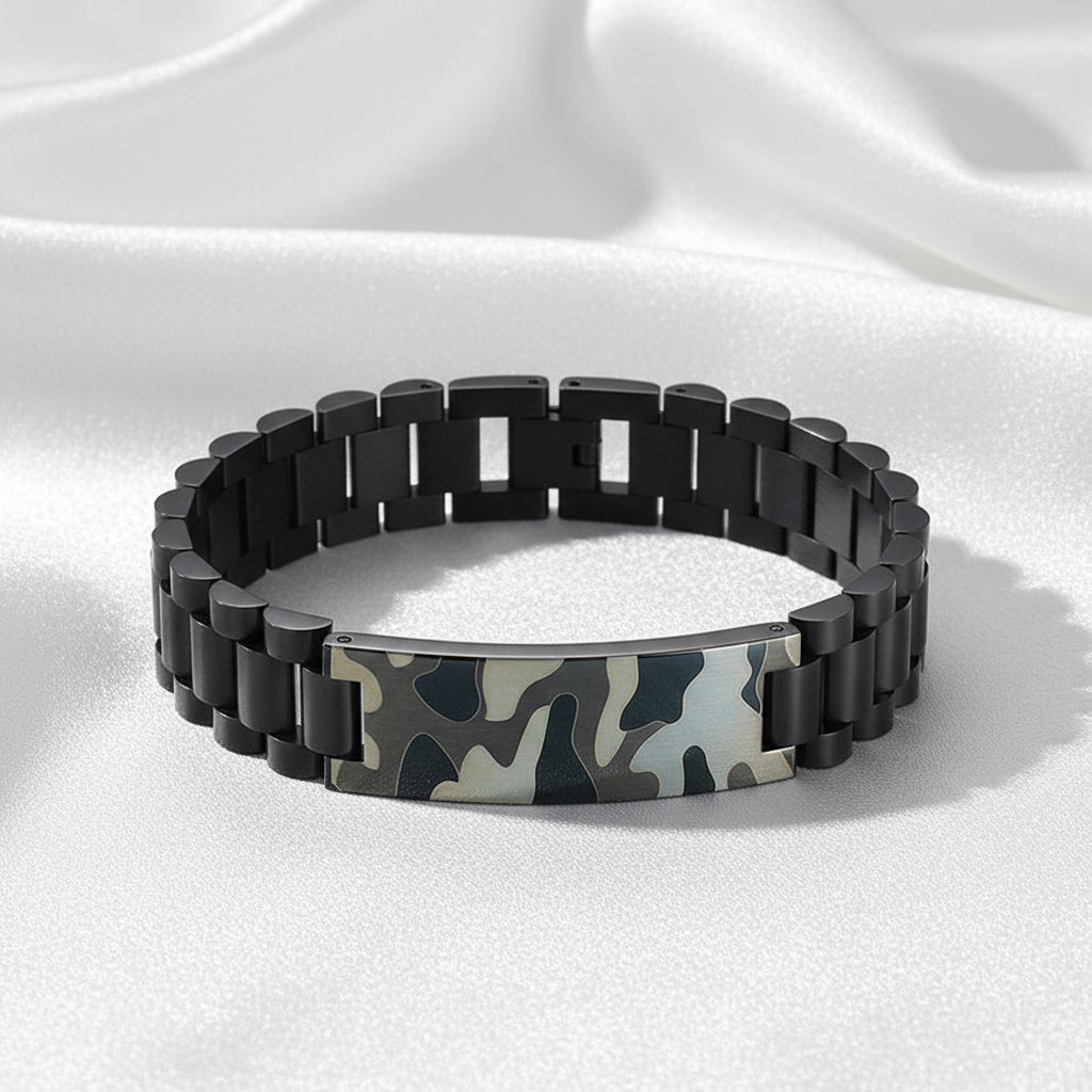 Brazalete Masculino 6 colores  Personalizado en Acero Inoxidable