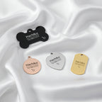 Placa de Identidad de Acero Inoxidable Personalizable para Perros