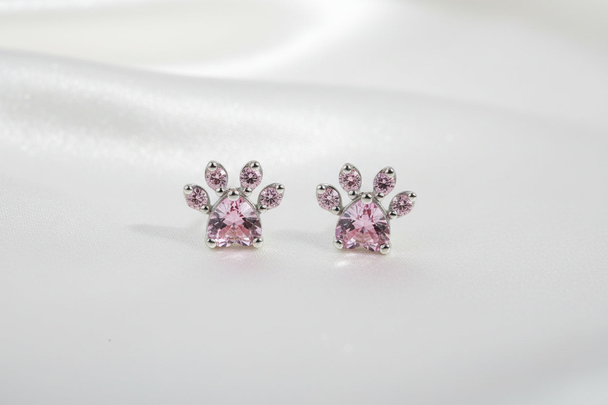 Set de Joyas "Huella de Cuarzo Rosa" con Baño de Oro Rosa