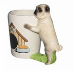 Taza Cerámica 3D con Figura de Bulldog y Carlino