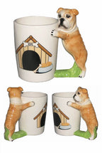 Taza Cerámica 3D con Figura de Bulldog y Carlino