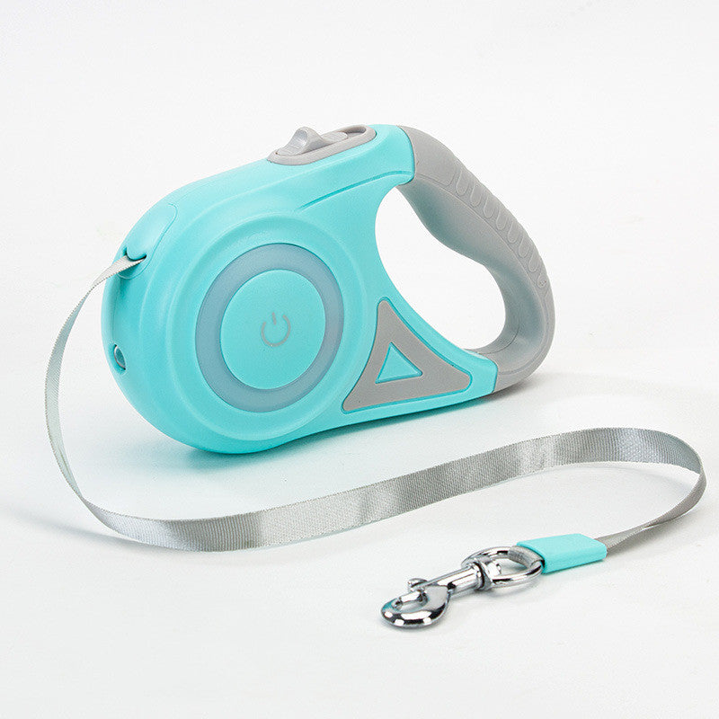 Correa Retráctil con Foco LED y Collar