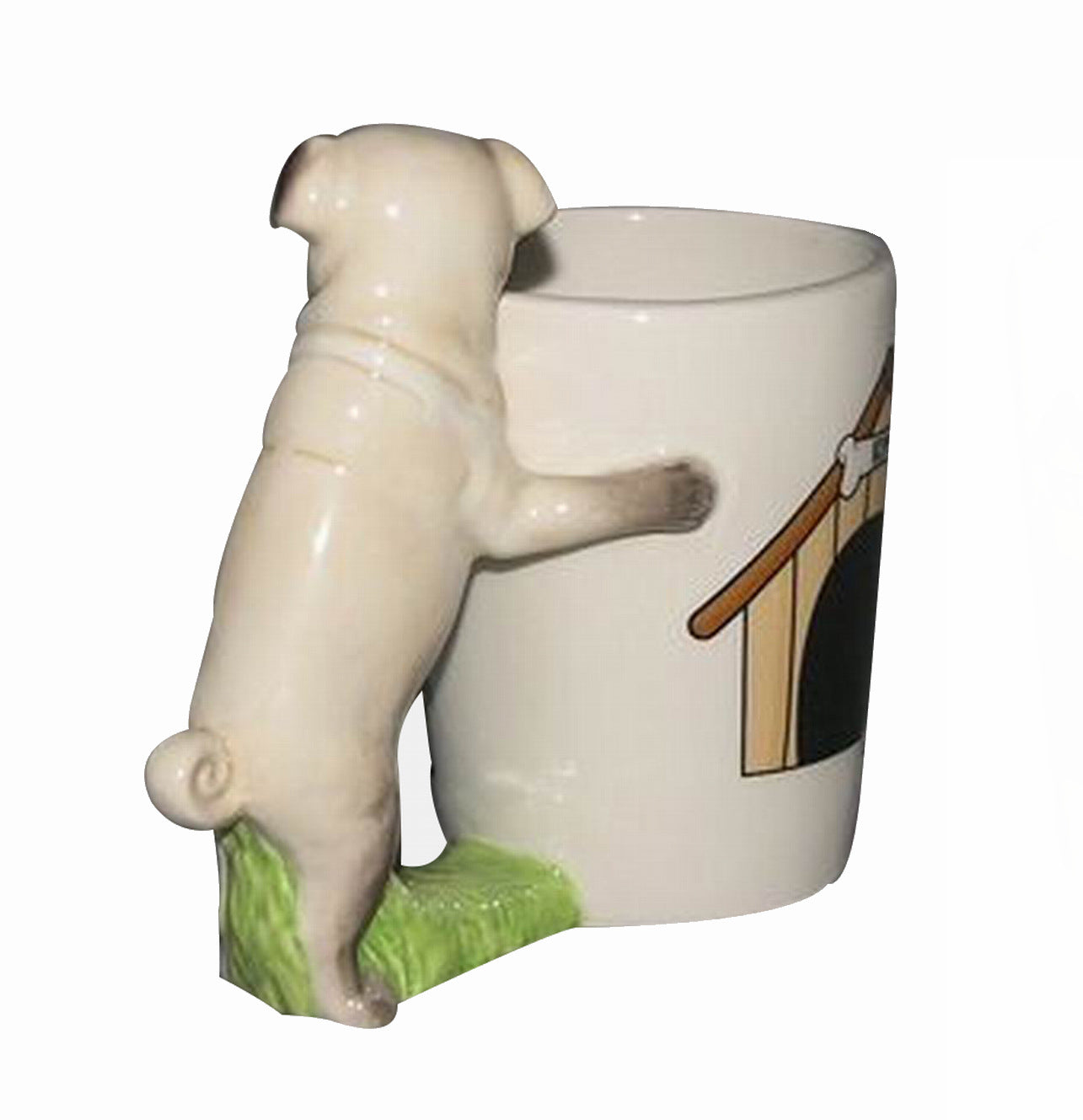 Taza Cerámica 3D con Figura de Bulldog y Carlino