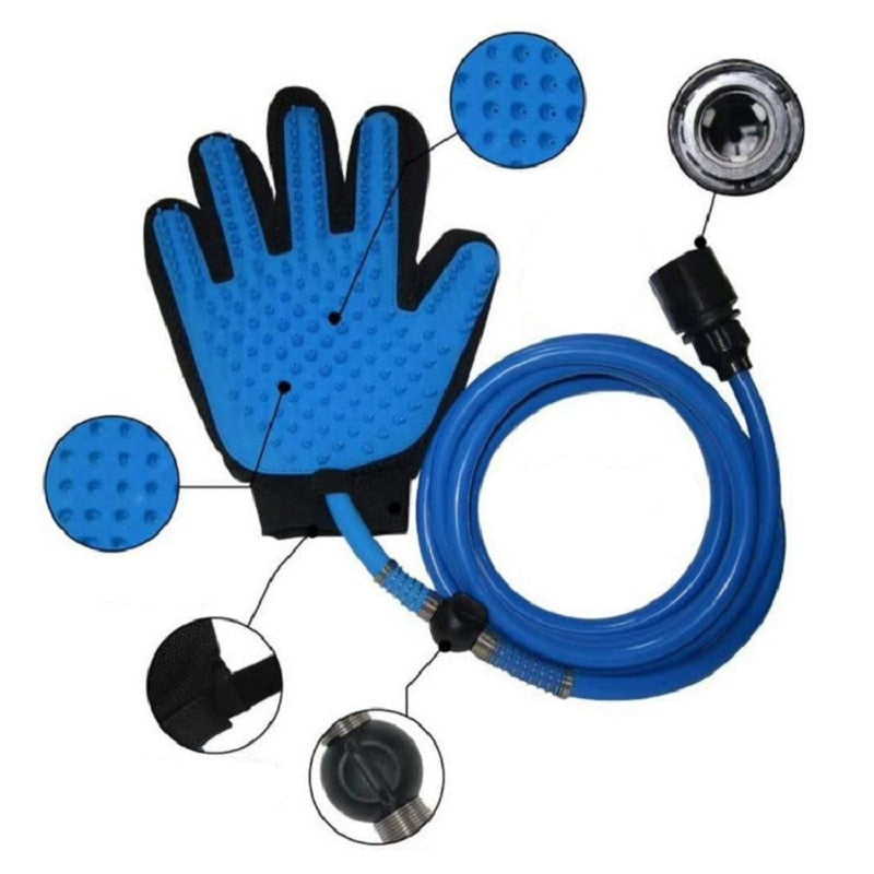 Sistema de Ducha y Masaje Manual para Perros