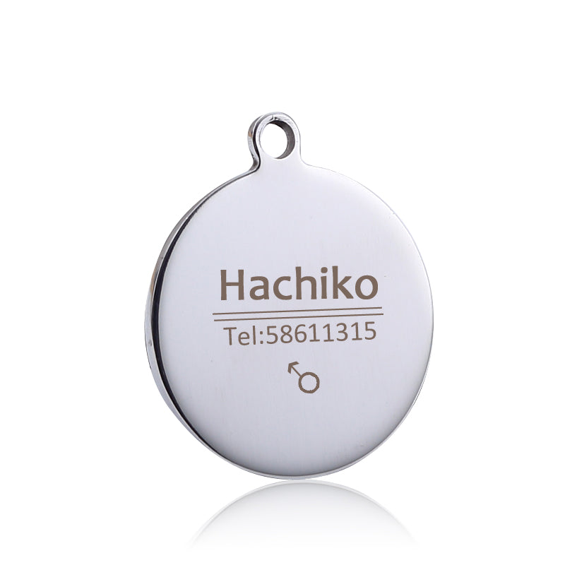 Placa de Identidad de Acero Inoxidable Personalizable para Perros