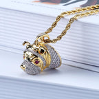 Collar con Colgante Perro Brillante
