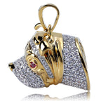 Collar con Colgante Perro Brillante