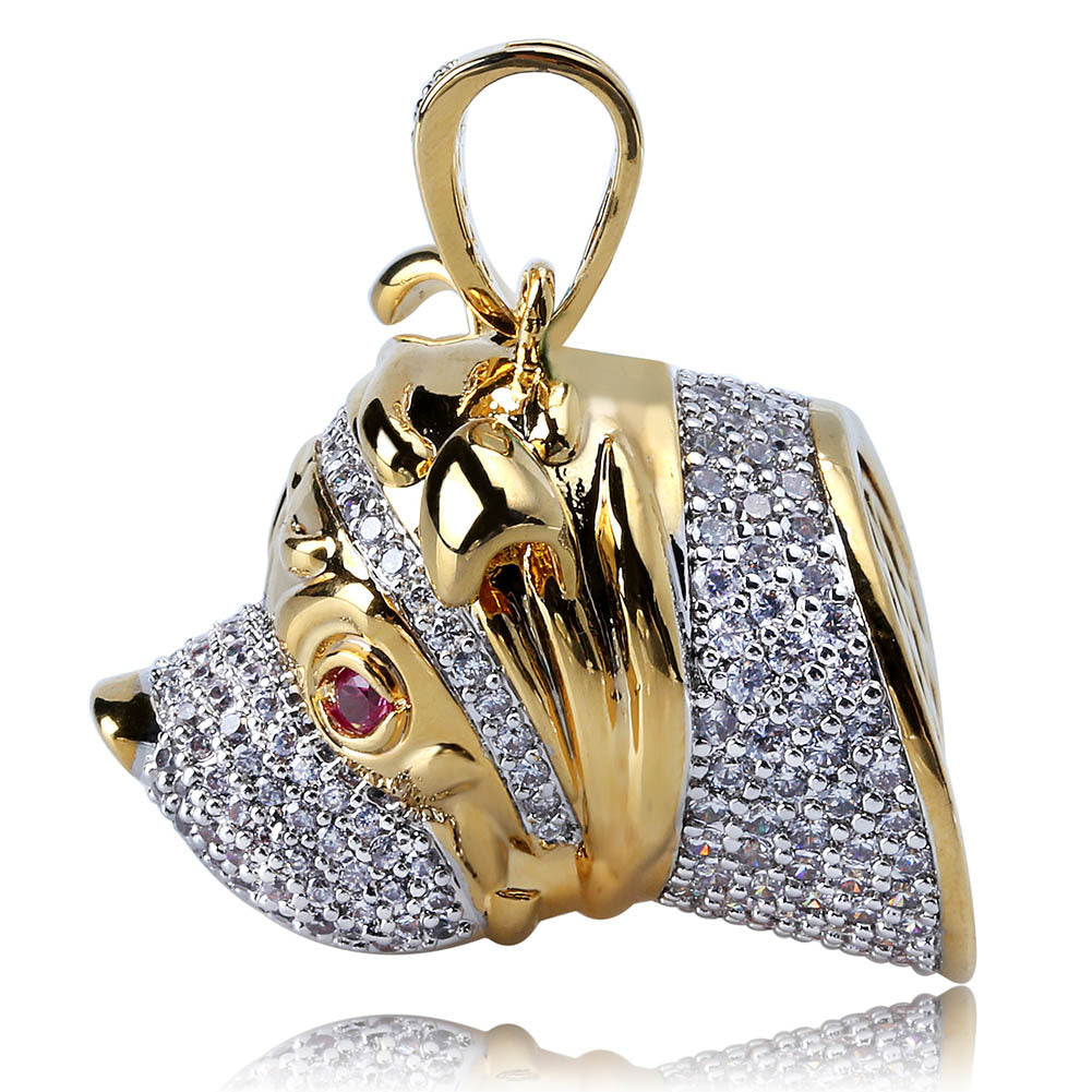 Collar con Colgante Perro Brillante