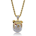 Collar con Colgante Perro Brillante