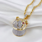 Collar con Colgante Perro Brillante