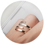 Anillo de Doble Nombre Personalizable en Plata de ley