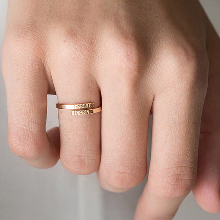 Anillo de Doble Nombre Personalizable en Plata de ley