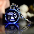 Llavero de Cristal K9 Personalizado con Grabado Interno y Luz LED