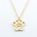 Collar "Corazón y Huella" con Diseño Calado