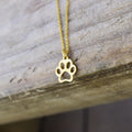 Collar de Clavícula con Huella de Mascota en Acero de Titanio