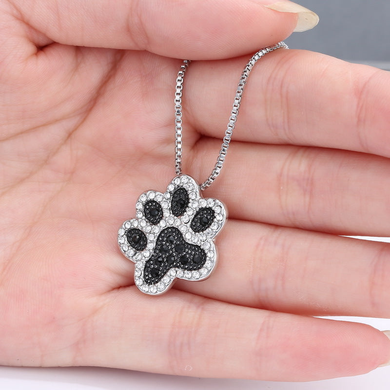 Collar "Huella Brillante" con Cristales