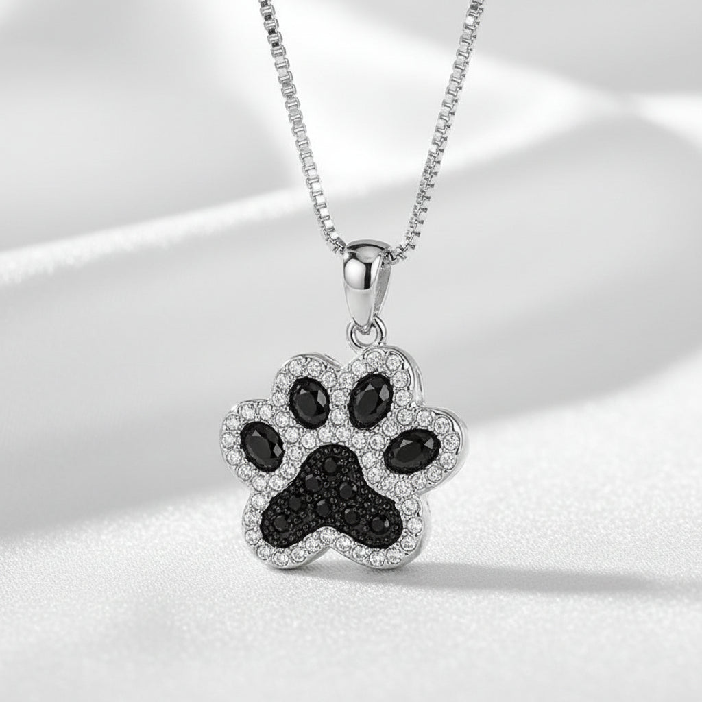 Collar "Huella Brillante" con Cristales