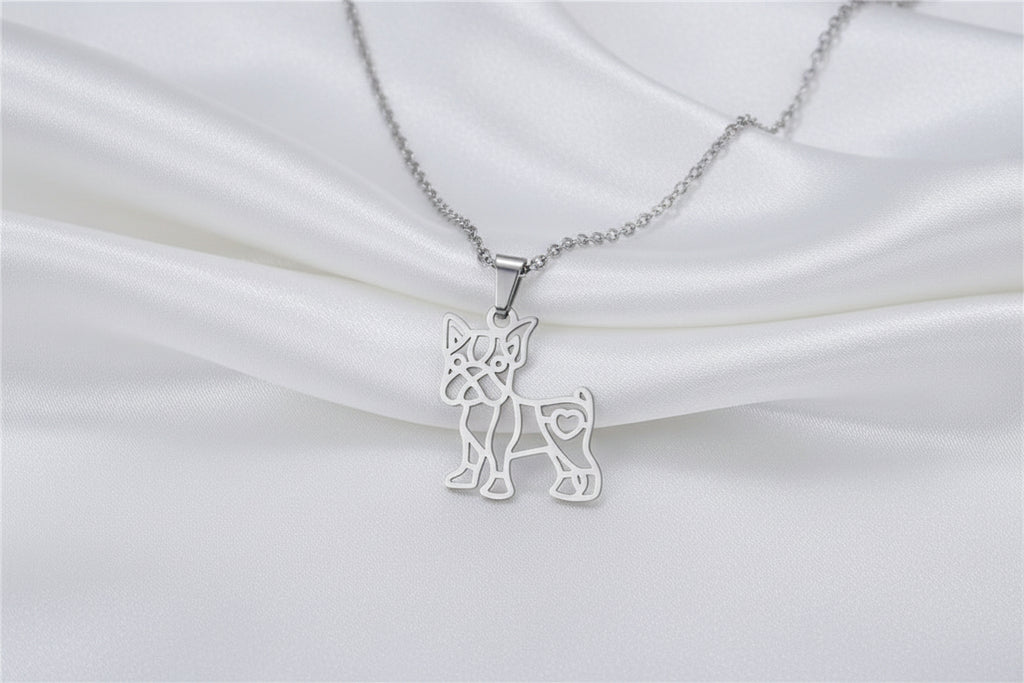 Collar de Silueta Canina en Acero Inoxidable