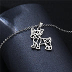 Collar de Silueta Canina en Acero Inoxidable