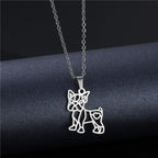 Collar de Silueta Canina en Acero Inoxidable