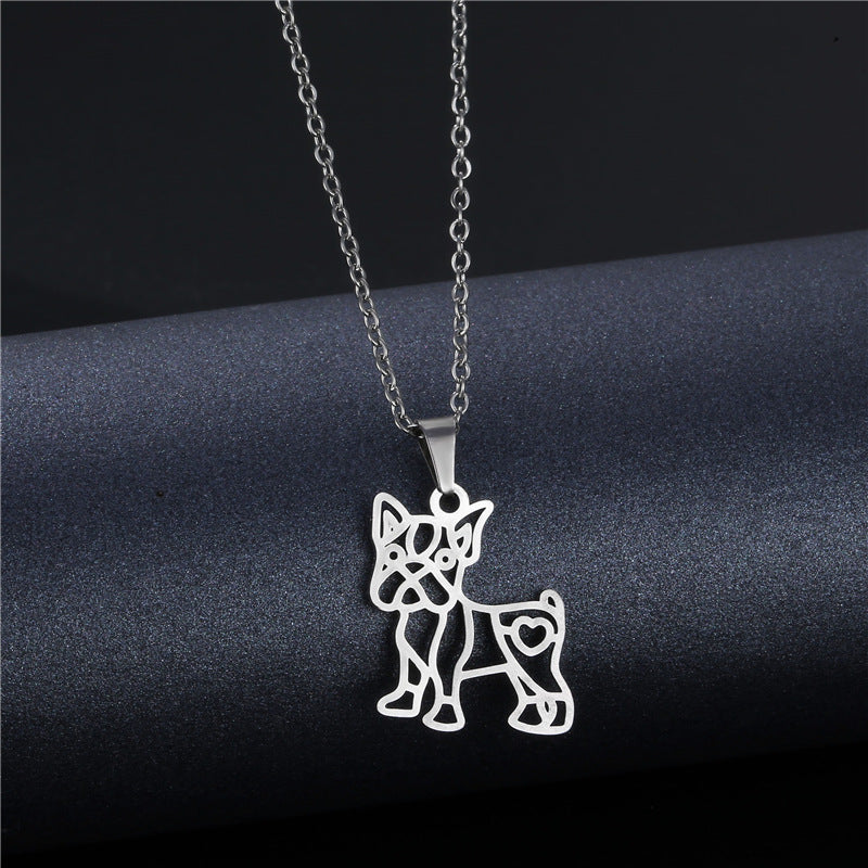 Collar de Silueta Canina en Acero Inoxidable