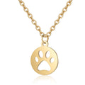 Collar de Silueta de Huella en Acero Inoxidable