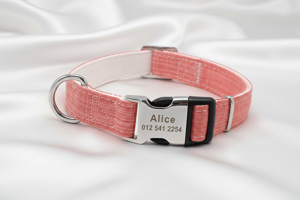 Collar de Nylon "Identidad Segura" Personalizado