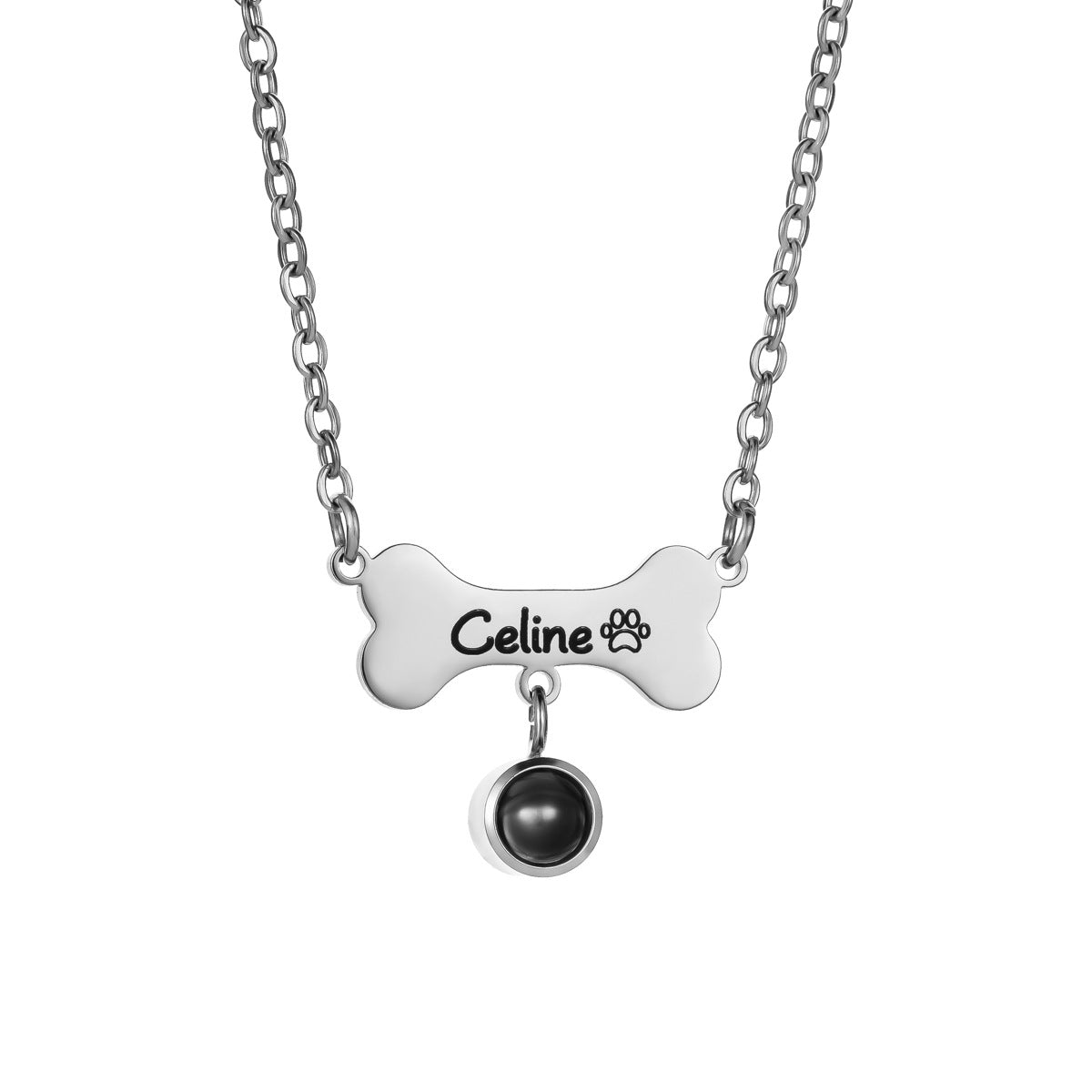 Collar  con Colgante de Hueso Personalizable
