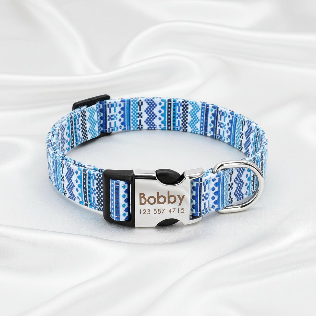 Collar de Nylon "Identidad Segura" Personalizado