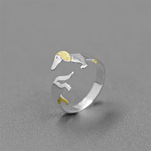 Anillo "Teckel Eterno" en Plata de Ley S925