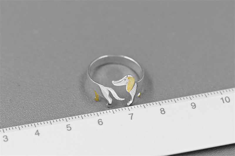 Anillo "Teckel Eterno" en Plata de Ley S925
