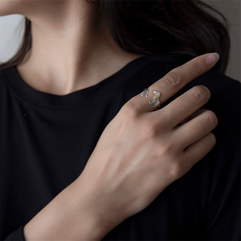 Anillo "Teckel Eterno" en Plata de Ley S925