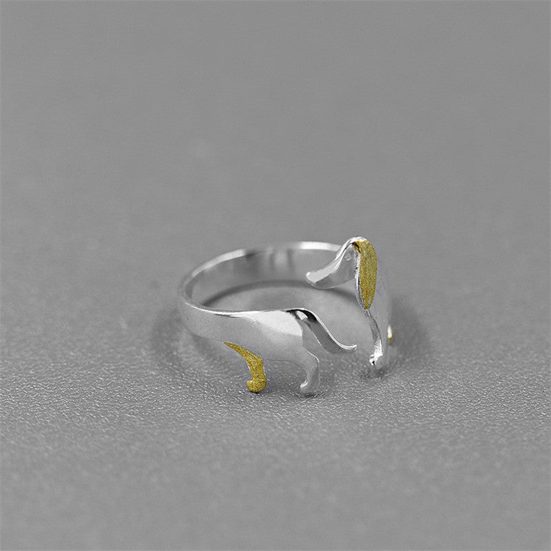 Anillo "Teckel Eterno" en Plata de Ley S925