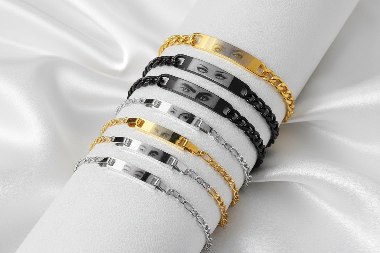 Pulsera  Personalizada con Grabado Láser de los Ojos de tu Perro
