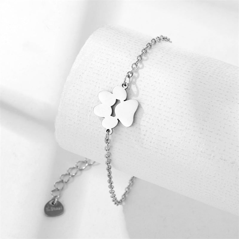 Pulsera de Acero de Titanio con Huella Canina