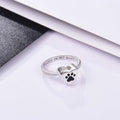 Anillo Urna Conmemorativo con Diseño de Huella y Corazón