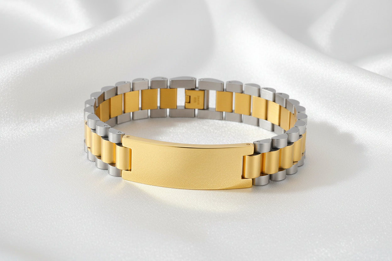 Brazalete Masculino 6 colores  Personalizado en Acero Inoxidable