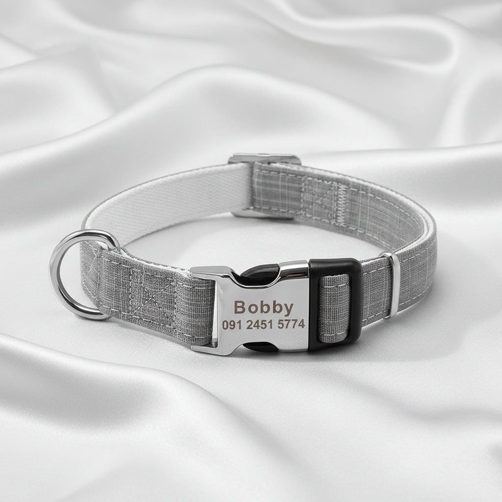 Collar de Nylon "Identidad Segura" Personalizado