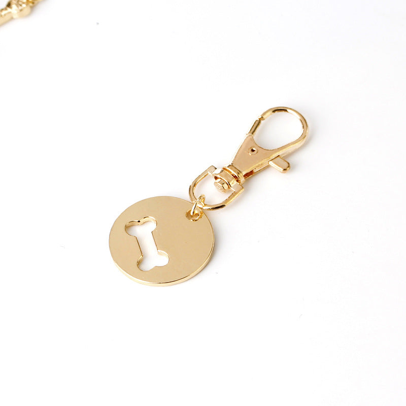 Set de Collar y Llavero con Diseño de Hueso