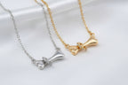Collar  "Hueso Radiante" con Brillantes
