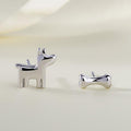 Pendientes Asimétricos "Cachorro y Hueso" - Estilo Minimalista