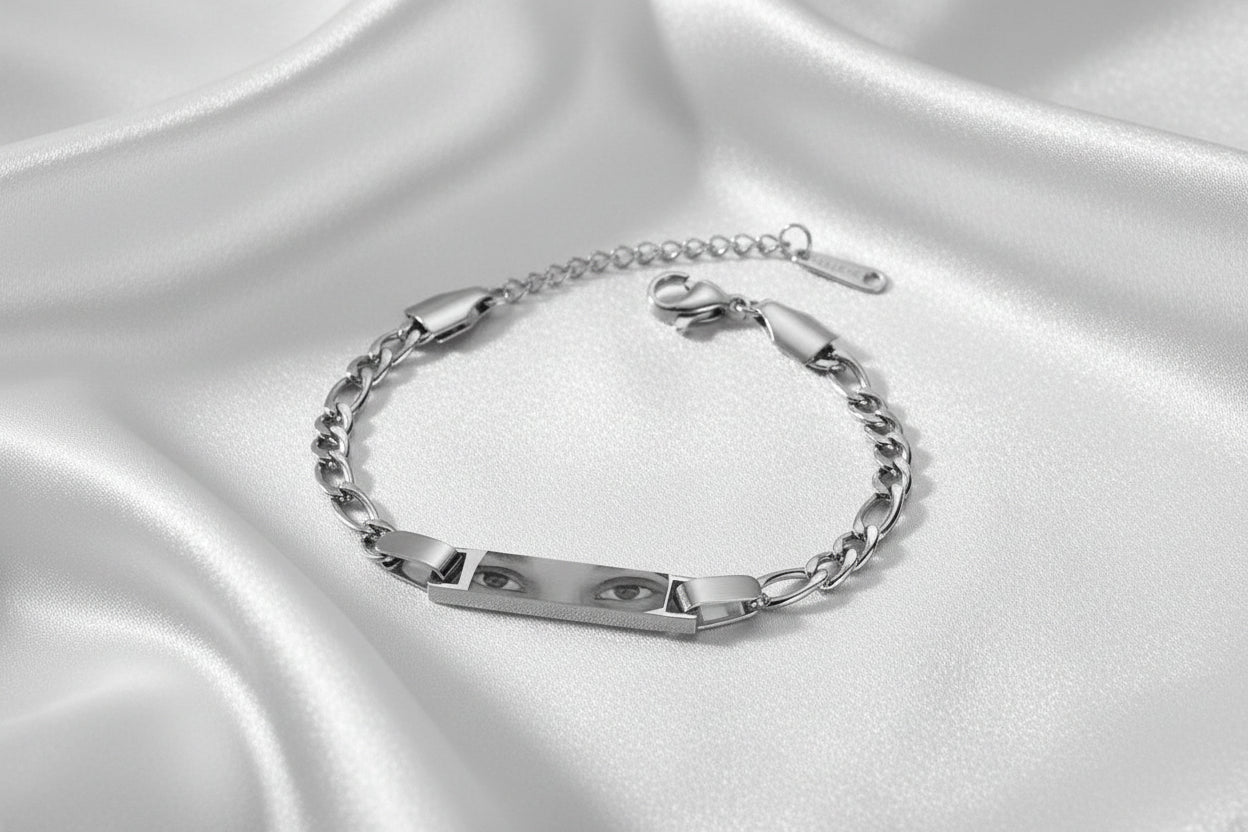 Pulsera  Personalizada con Grabado Láser de los Ojos de tu Perro