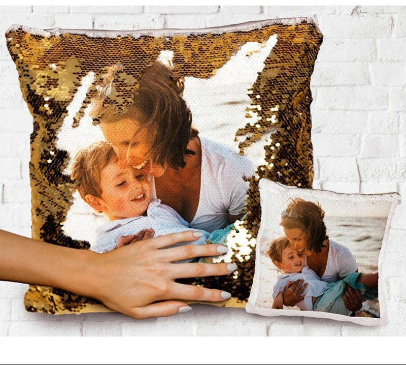Cojín de Lentejuelas Mágico "Recuerdo Brillante" - Personalizable