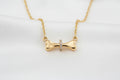 Collar  "Hueso Radiante" con Brillantes